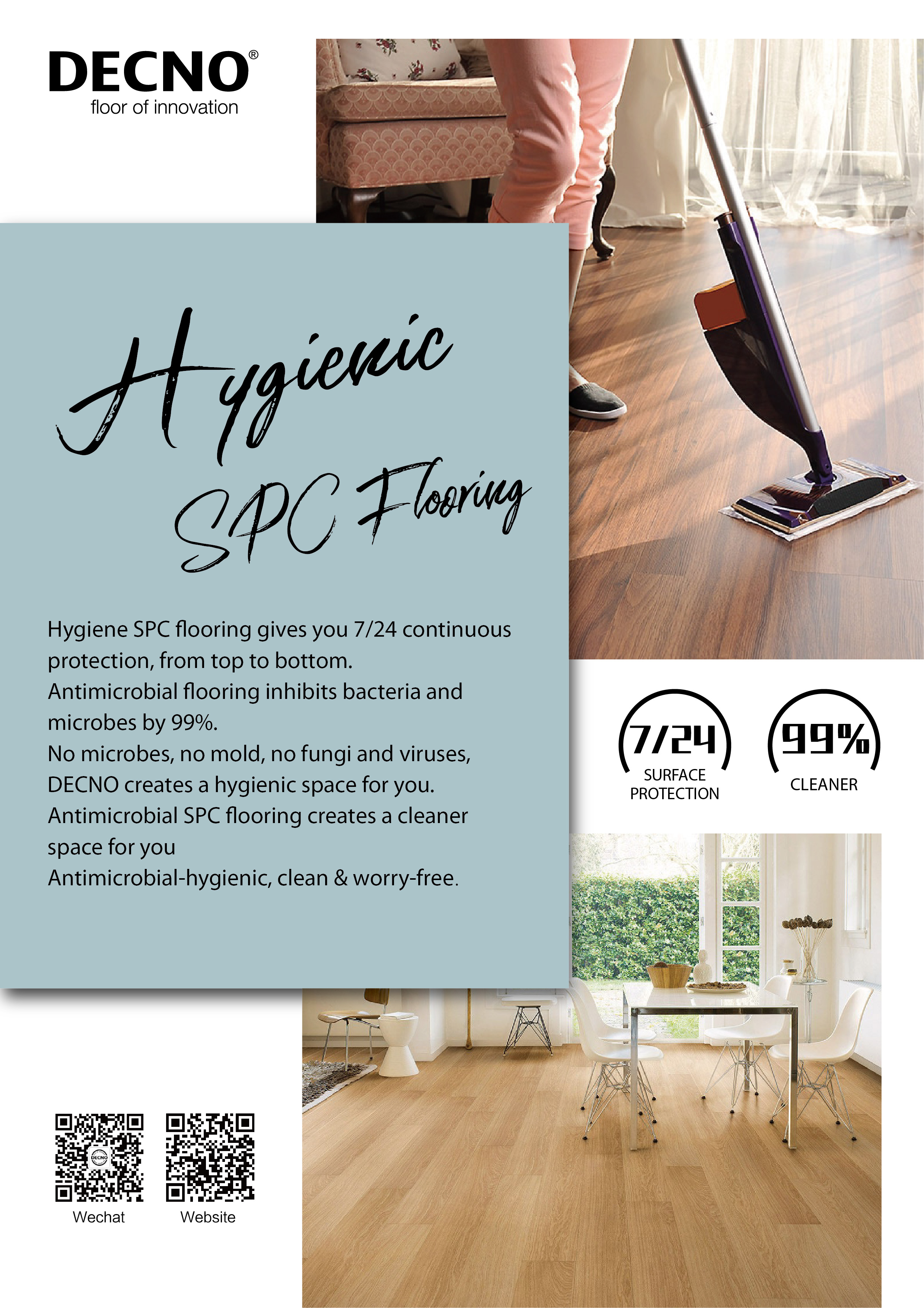 Begin Your Day with DECNO Hygienic SPC Flooring