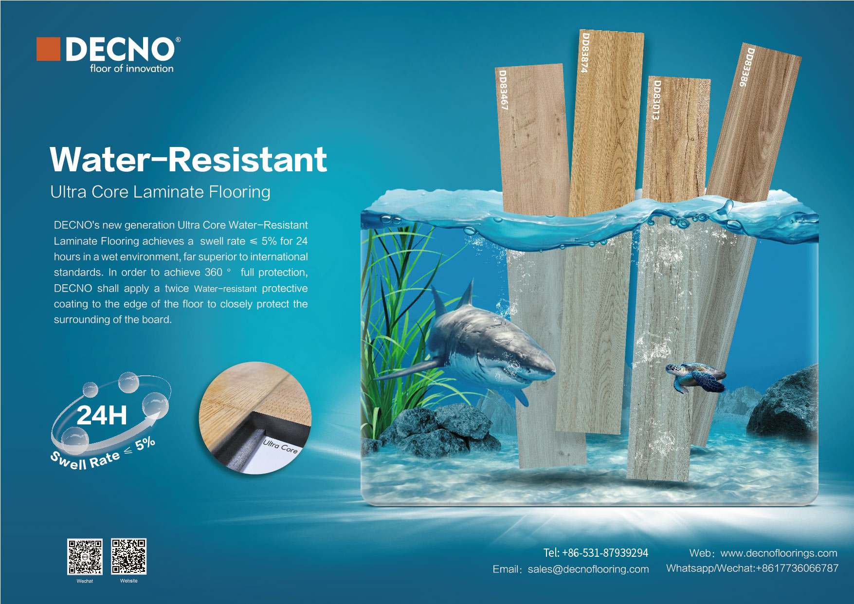 Make Wood No Fear of Water - The Latest Water-resistant Laminate