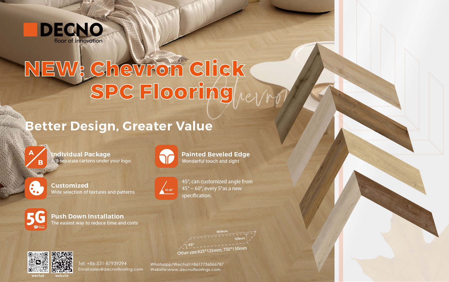 DECNO | Chevron SPC Flooring Creates More Value For Brands